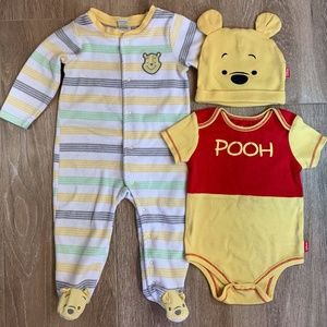 Disney Winnie the Pooh Pajamas & Onesie - 12 mnths